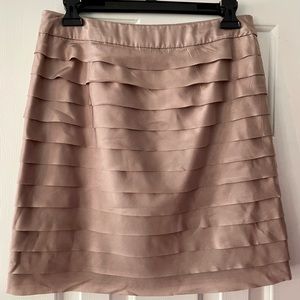 Loft silk ruffle skirt.